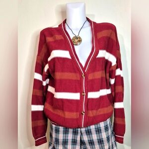 Cool Relaxed Striped Cardigan by EST 1946